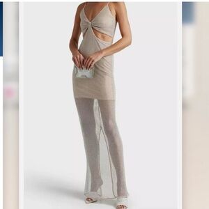 Alice + Olivia Crystal Mesh Dress